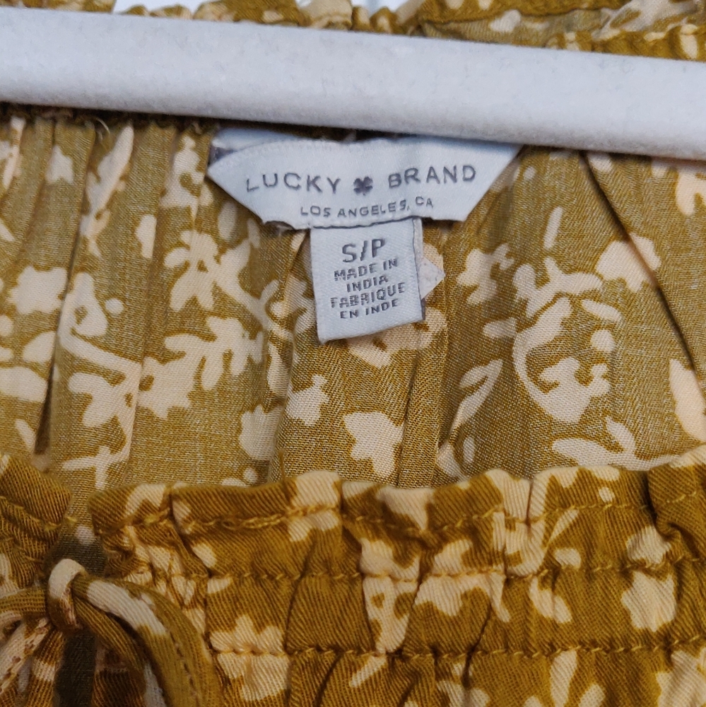 🔥Lucky Brand Mustard Peasant Blouse 🔥| S - Picture 3 of 10